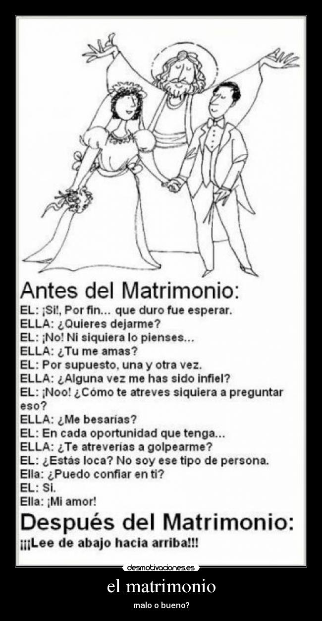 el matrimonio - malo o bueno?