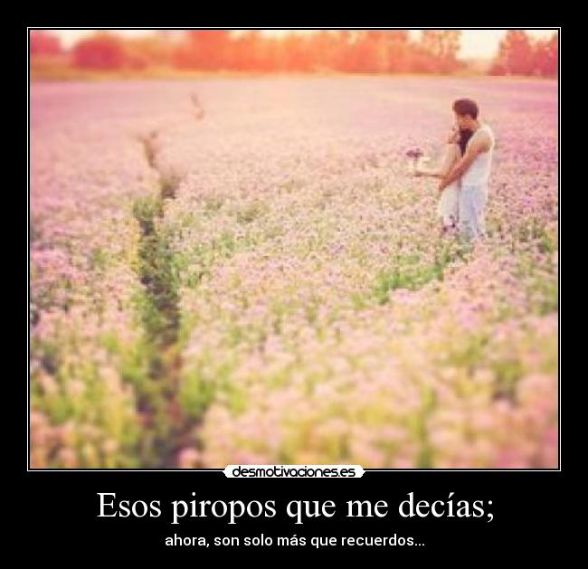 Esos piropos que me decías; -