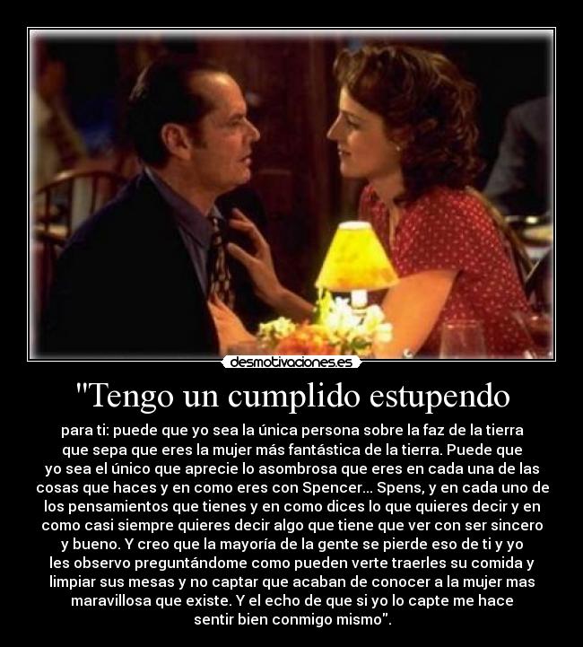 Tengo un cumplido estupendo - 