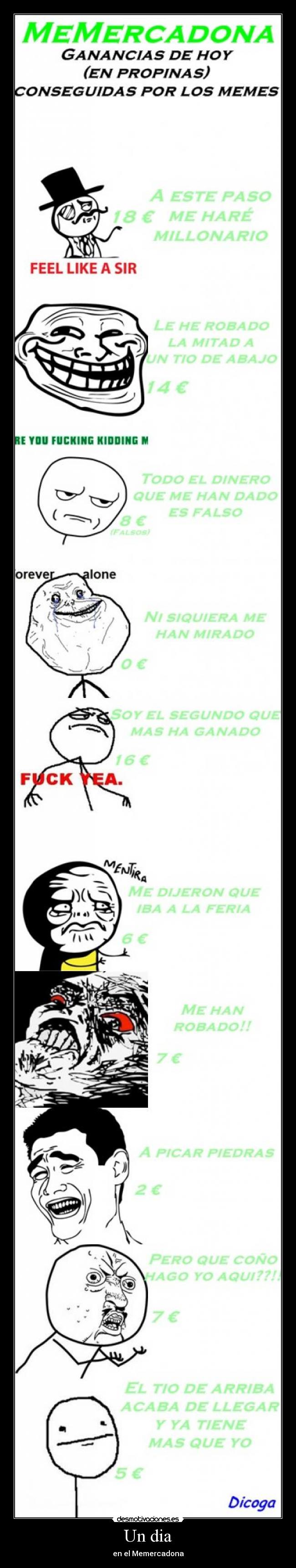 Un dia - en el Memercadona