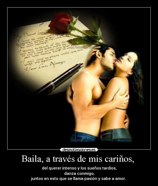 Baila, a través de mis cariños,  - 