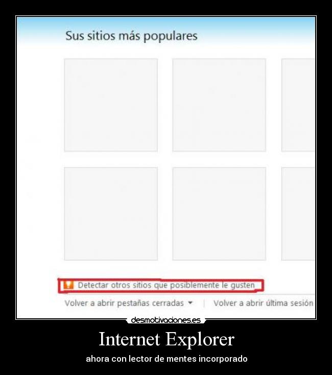 Internet Explorer - ahora con lector de mentes incorporado