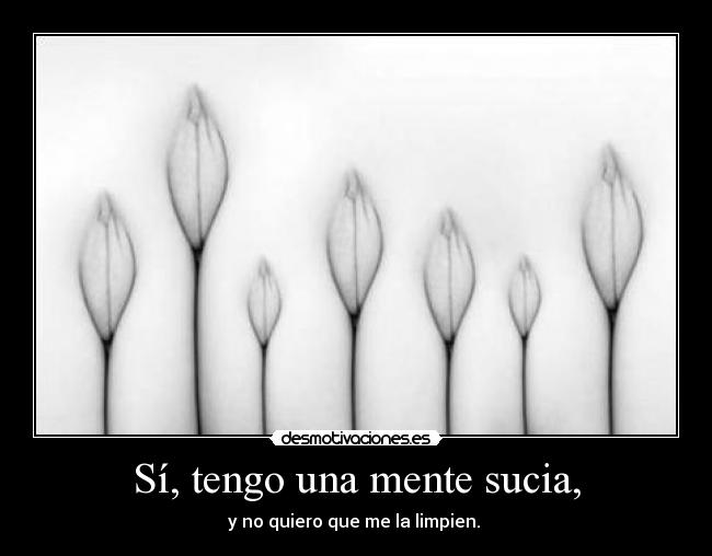 Sí, tengo una mente sucia, - 