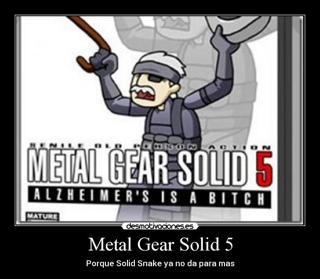 Metal Gear Solid 5 - Porque Solid Snake ya no da para mas