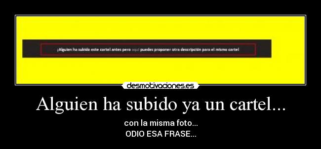 Alguien ha subido ya un cartel... -