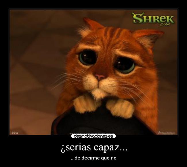 ¿serias capaz... -