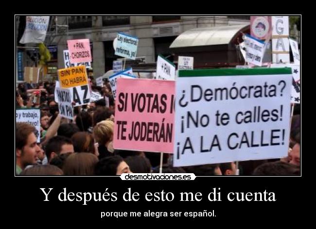 Y después de esto me di cuenta - 