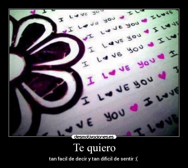 Te quiero -