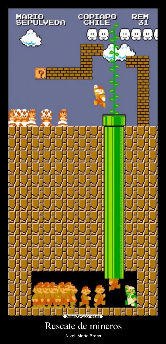 Rescate de mineros - Nivel: Mario Bross