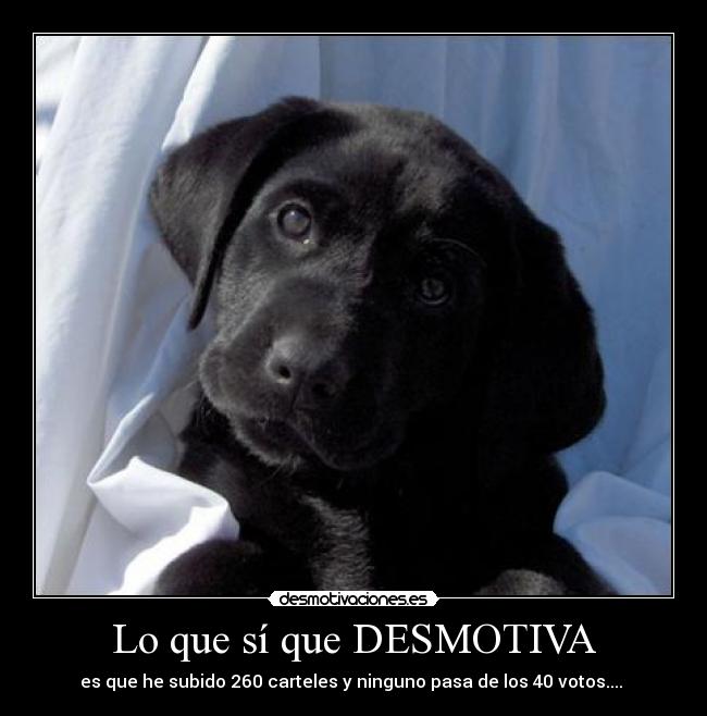 Lo que sí que DESMOTIVA -