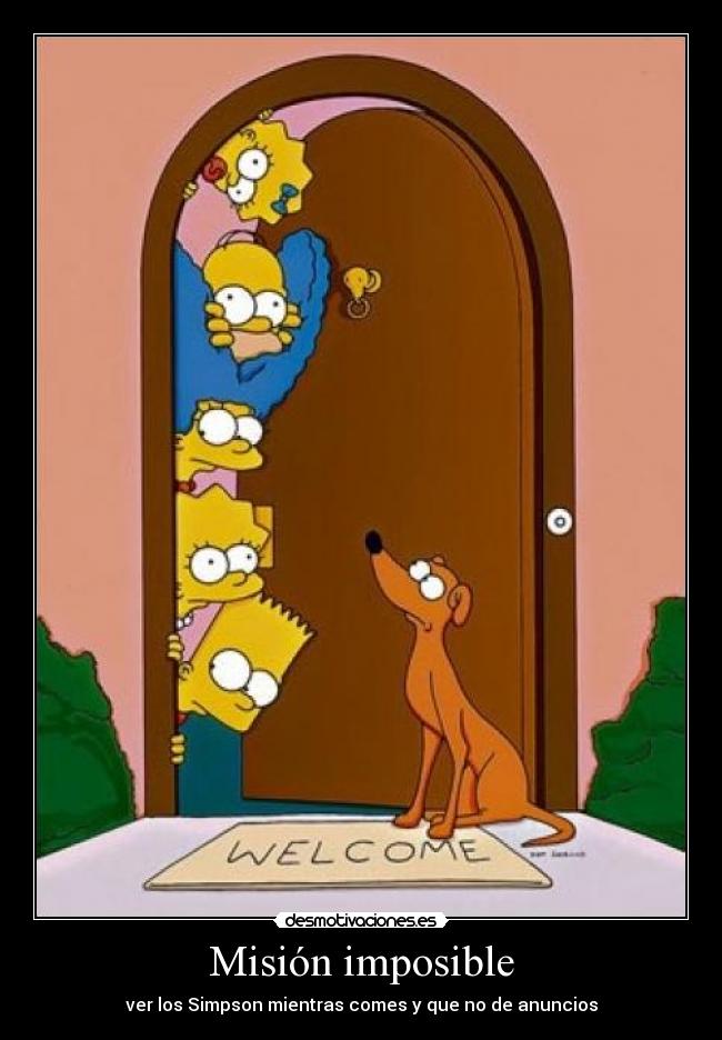 Misión imposible - ver los Simpson mientras comes y que no de anuncios