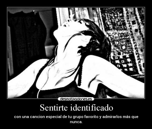 Sentirte identificado - con una cancion especial de tu grupo favorito y admirarlos más que nunca.