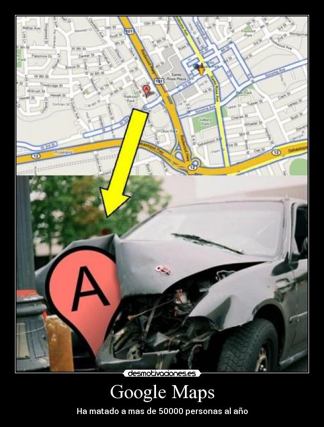 Google Maps - Ha matado a mas de 50000 personas al año