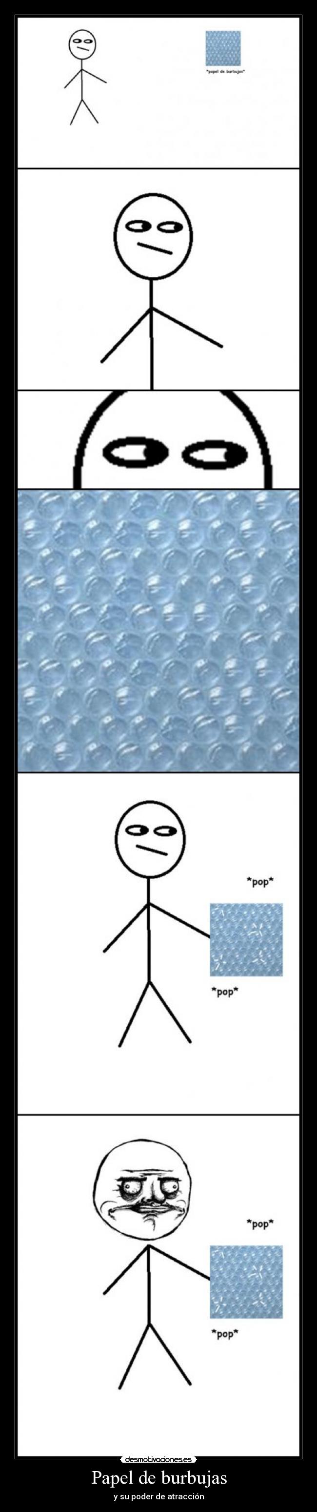Papel de burbujas - y su poder de atracción