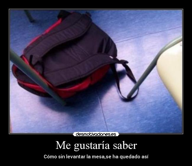 Me gustaría saber - 