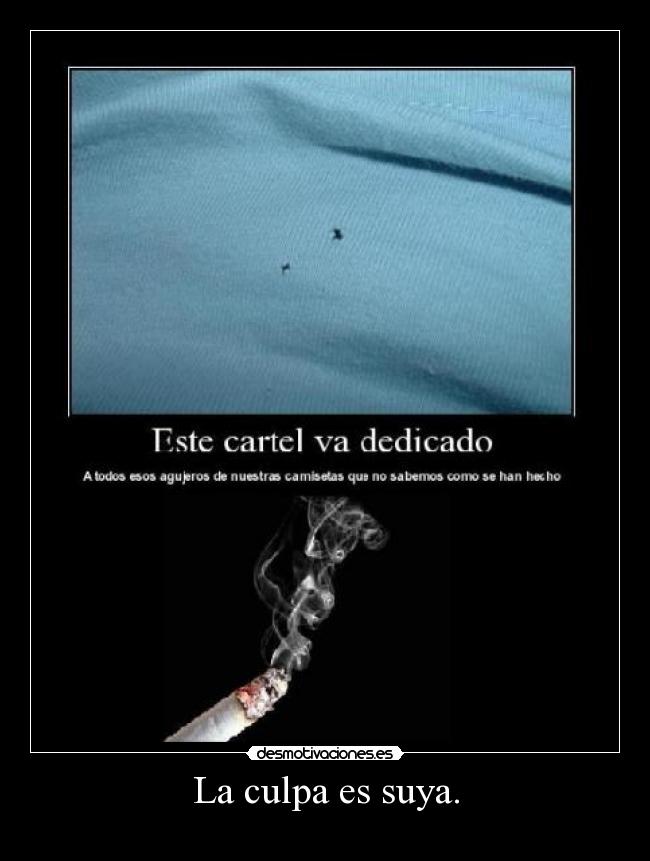 La culpa es suya. -