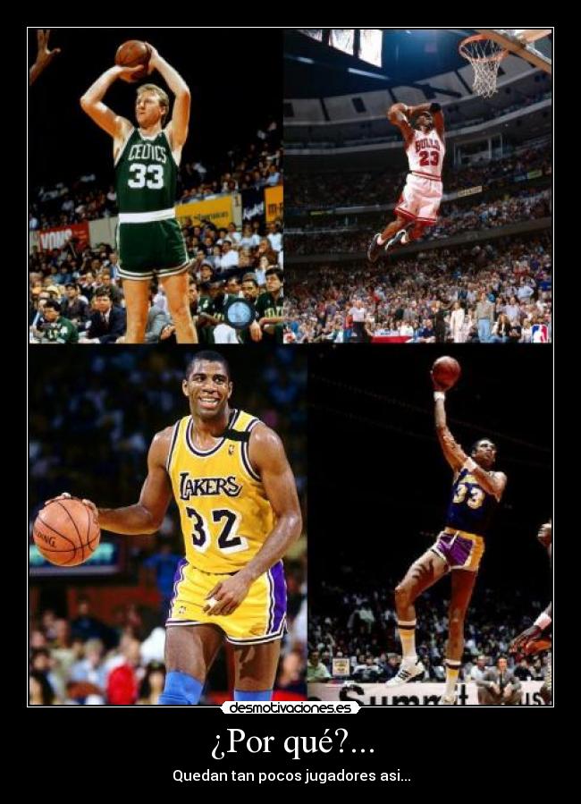 carteles nba basket baloncesto larry bird michael jordan kareem abdul jabbar magic johnson kobe bryant desmotivaciones