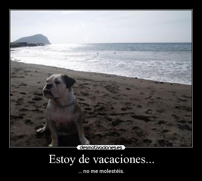 Estoy de vacaciones... - ... no me molestéis.
