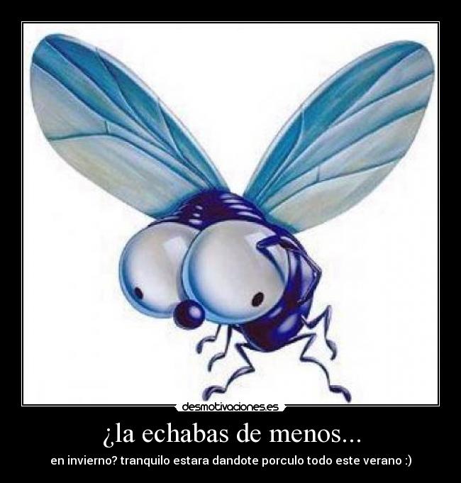 ¿la echabas de menos... -