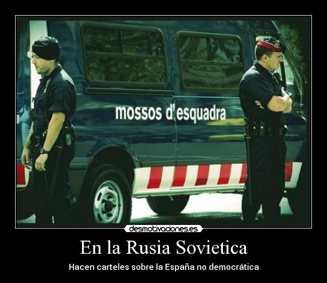 En la Rusia Sovietica - Hacen carteles sobre la España no democrática
