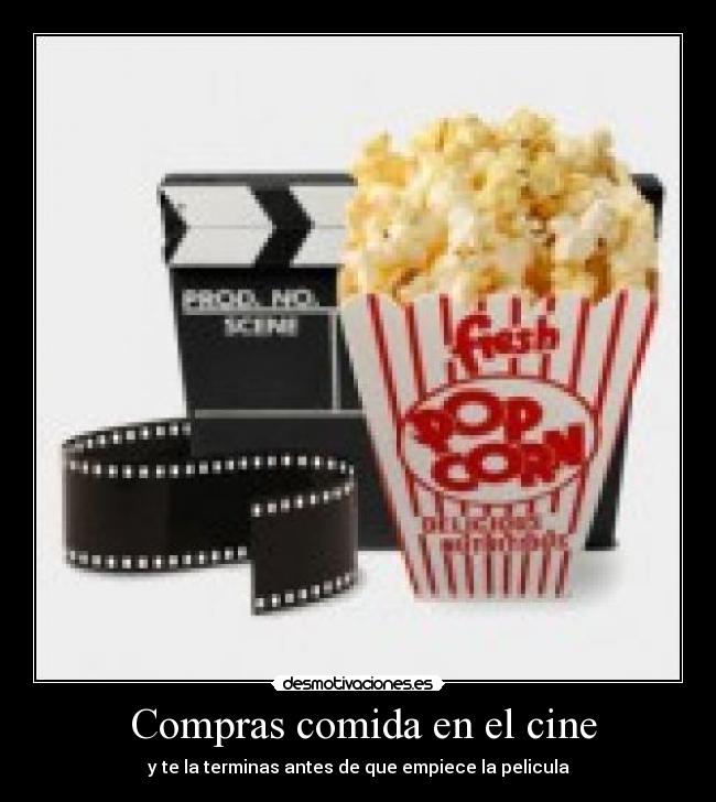 Compras comida en el cine -