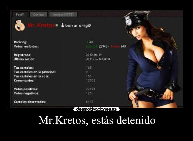 Mr.Kretos, estás detenido -