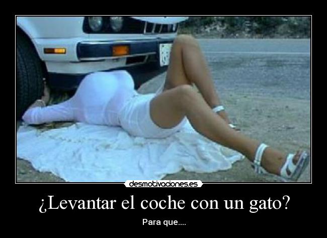 ¿Levantar el coche con un gato? - Para que....
