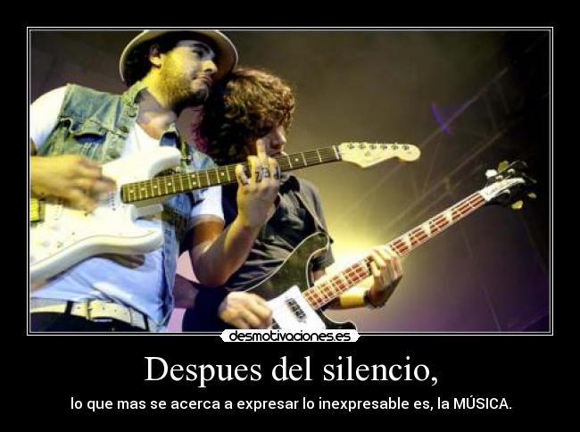 Despues del silencio, -