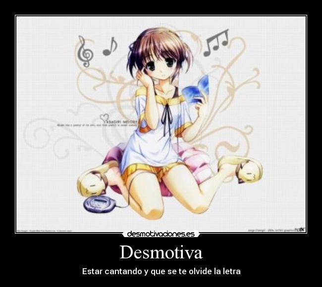 carteles musica olvidar cantar letra desmotivaciones