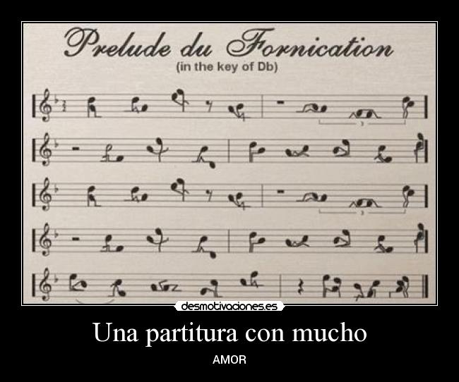 Una partitura con mucho -
