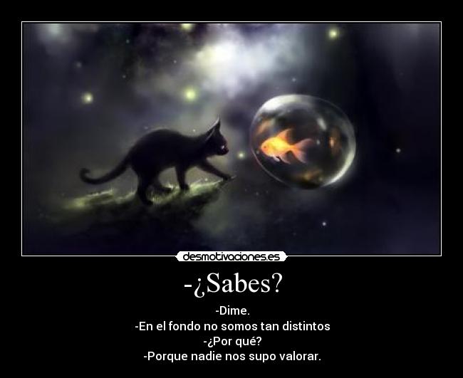 -¿Sabes? -