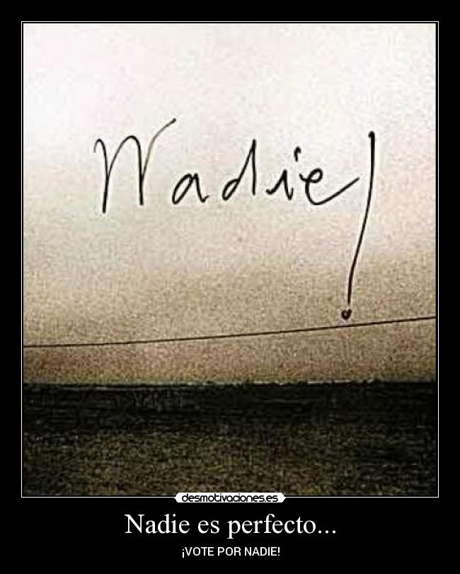 Nadie es perfecto... - 