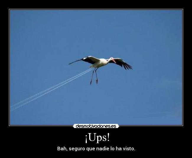 ¡Ups! - Bah, seguro que nadie lo ha visto.