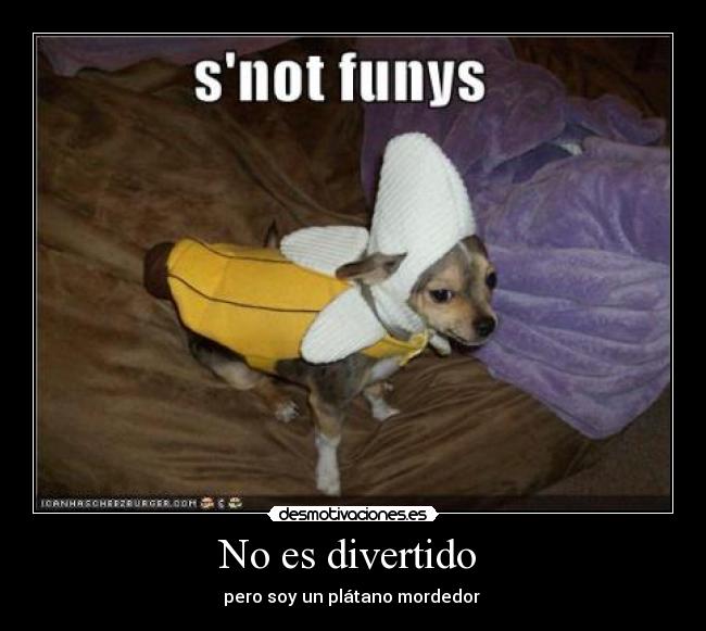 No es divertido -