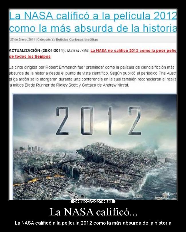 La NASA calificó... - 