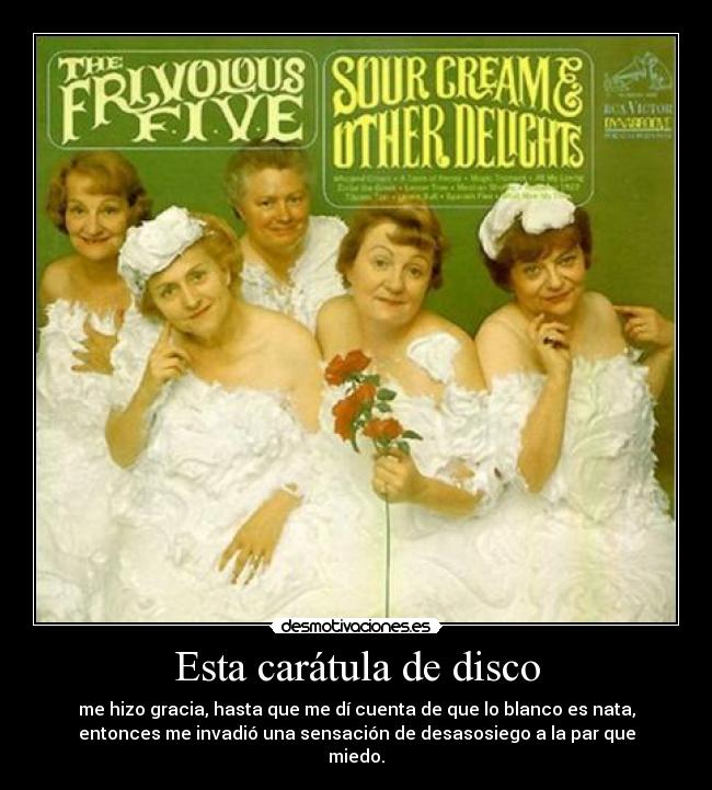 Esta carátula de disco -