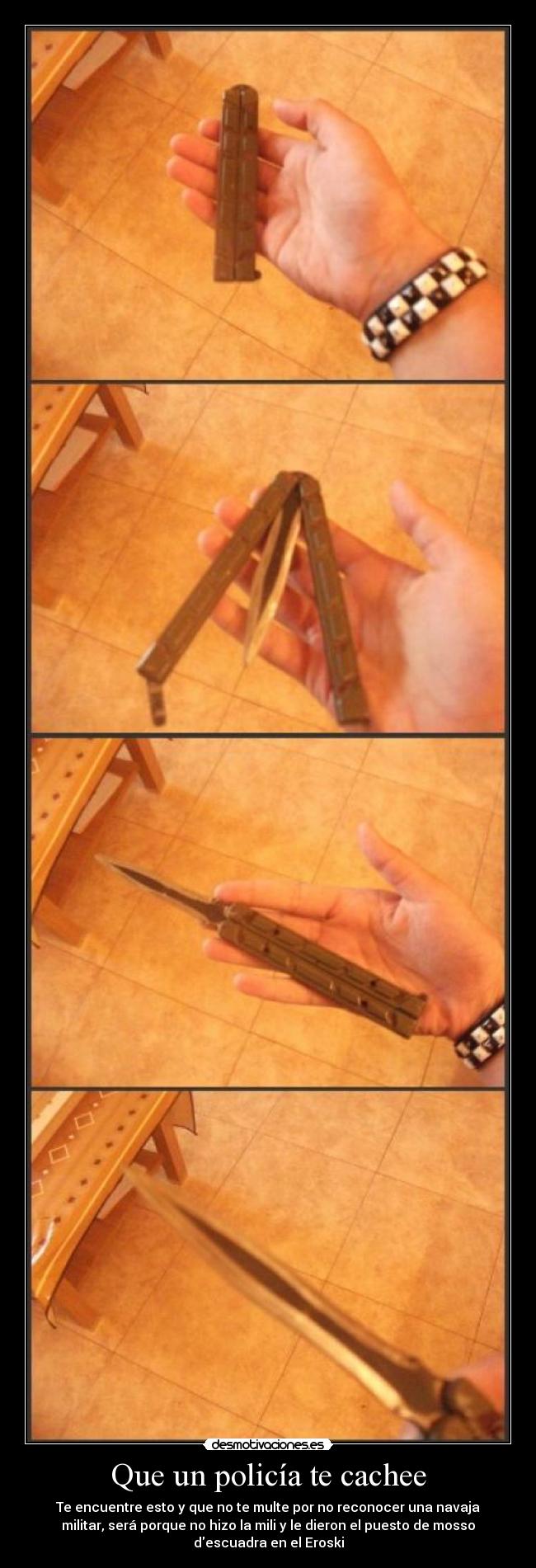 carteles navaja militar ninja mosso descuadra del eroski desmotivaciones