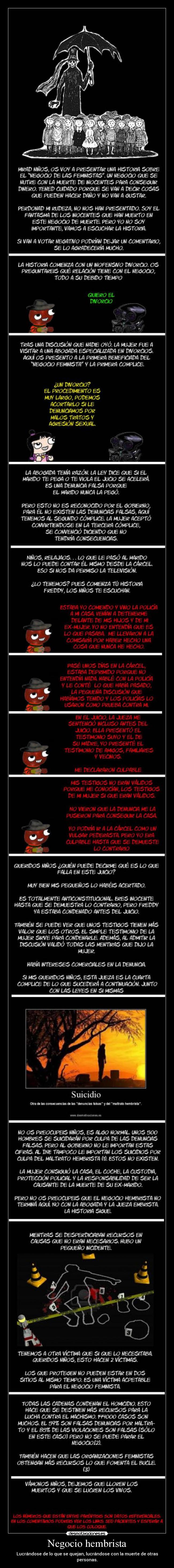 carteles hembrismo korsakoff denuncia falsa suicidio muerte desmotivaciones