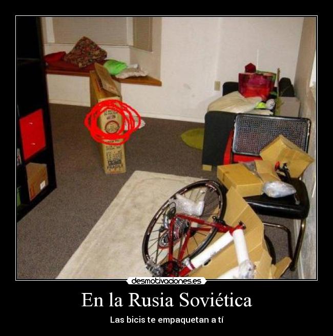 En la Rusia Soviética - Las bicis te empaquetan a tí