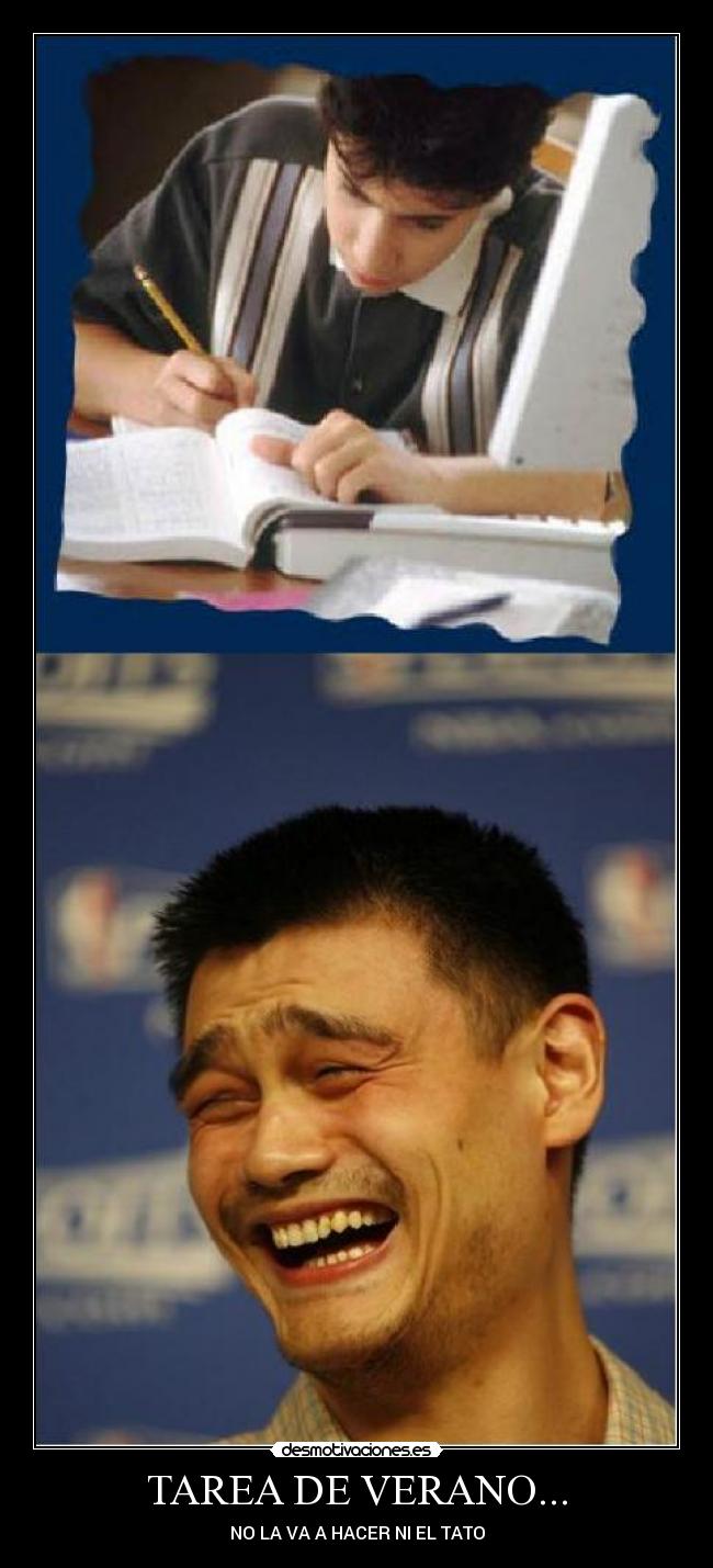 TAREA DE VERANO... - NO LA VA A HACER NI EL TATO