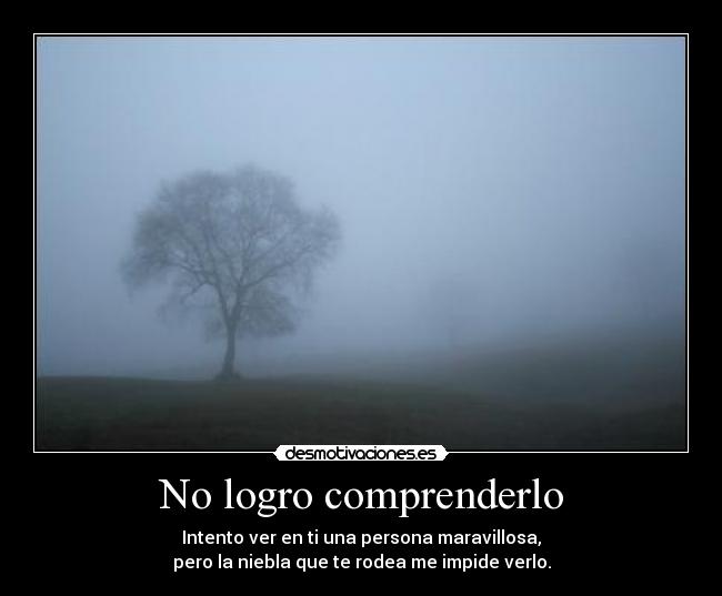 No logro comprenderlo - 