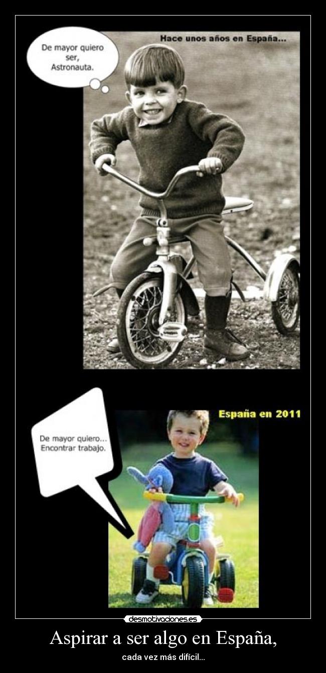 Aspirar a ser algo en España, -