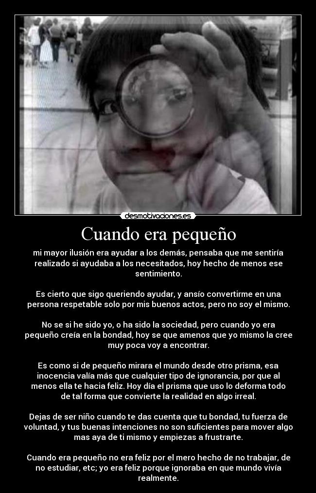 Cuando era pequeño - 