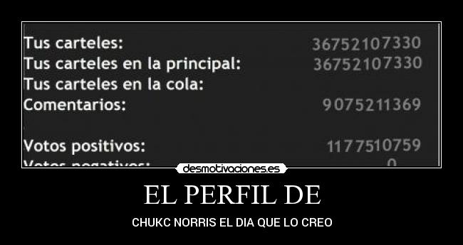 EL PERFIL DE - CHUKC NORRIS EL DIA QUE LO CREO