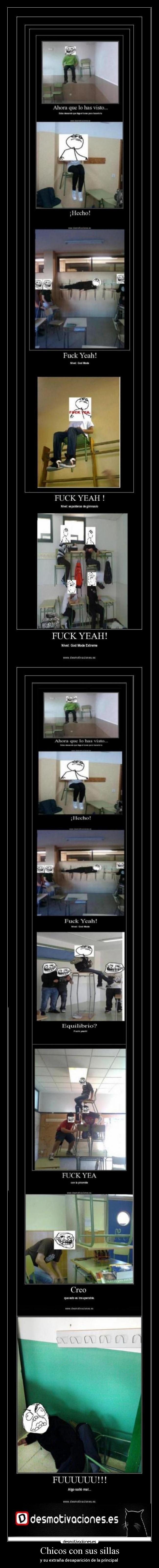 Chicos con sus sillas - y su extraña desaparición de la principal