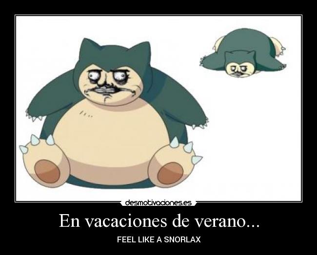 carteles verano snorlax desmotivaciones