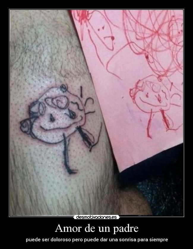 Amor de un padre - puede ser doloroso pero puede dar una sonrisa para siempre