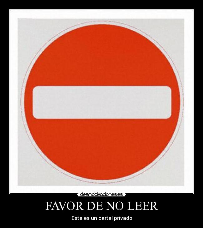 FAVOR DE NO LEER -