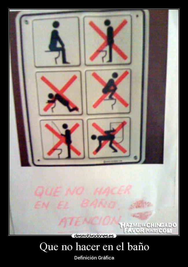 Que no hacer en el baño - 