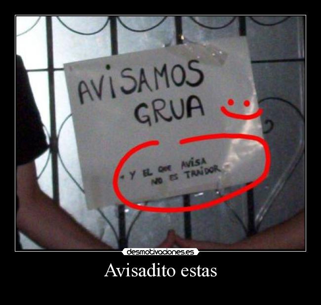 Avisadito estas - 